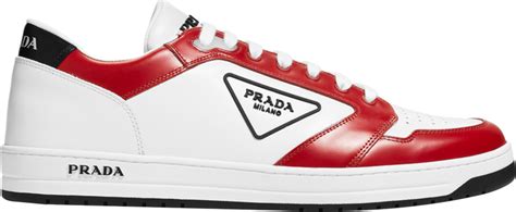 red and white prada shoes